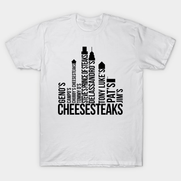 The Cheesesteaks of Philadelphia T-Shirt by scornely